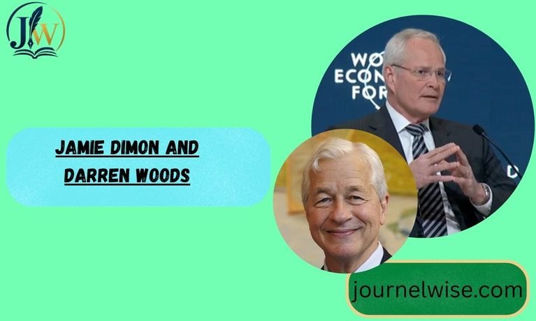 Jamie Dimon and Darren Woods