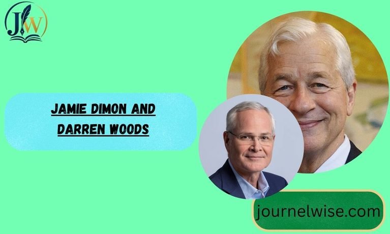 Jamie Dimon and Darren Woods